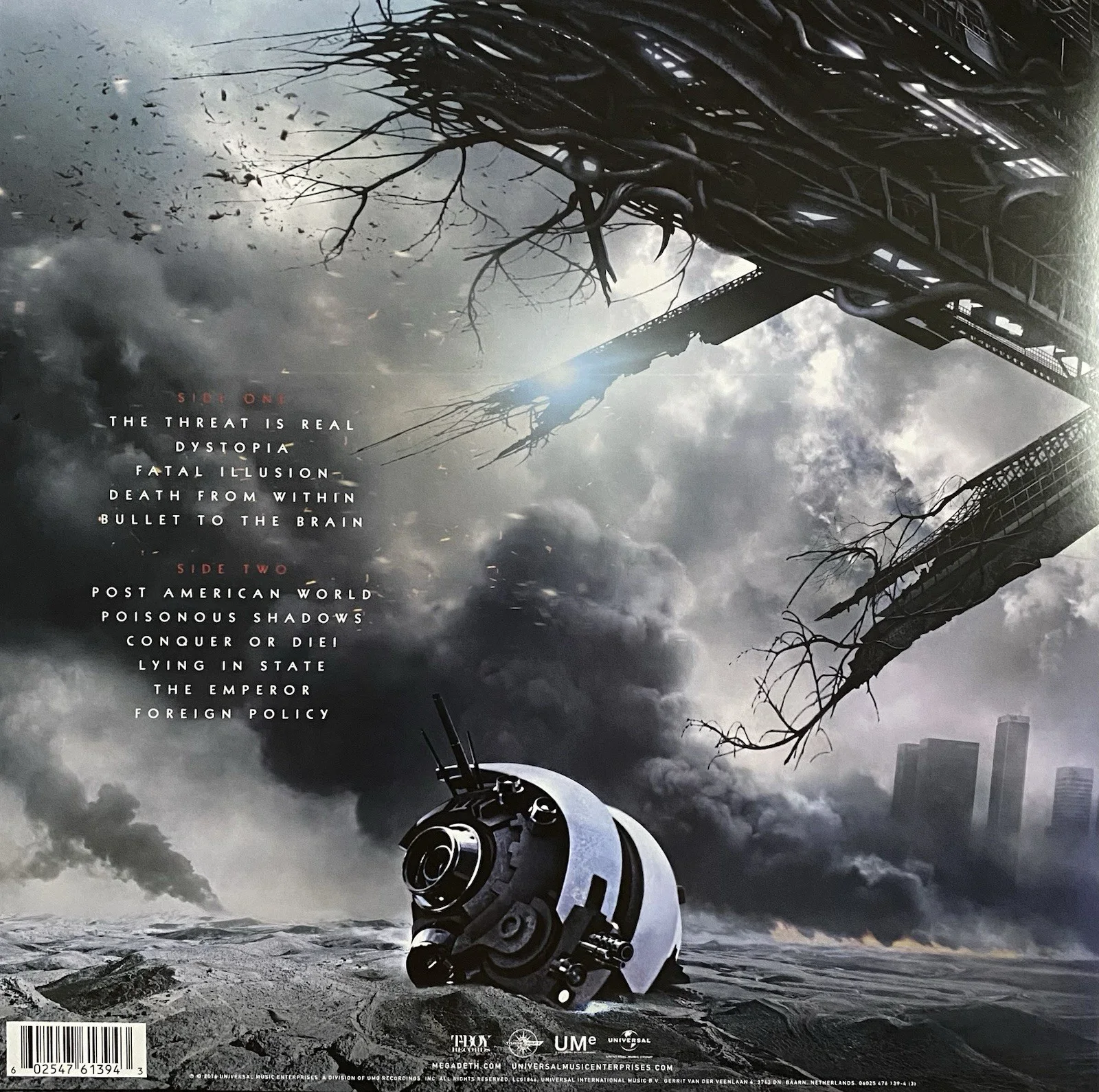 DAVE MUSTAINE AUTOGRAPHED SIGNED MEGADETH DYSTOPIA VINYL, image 2