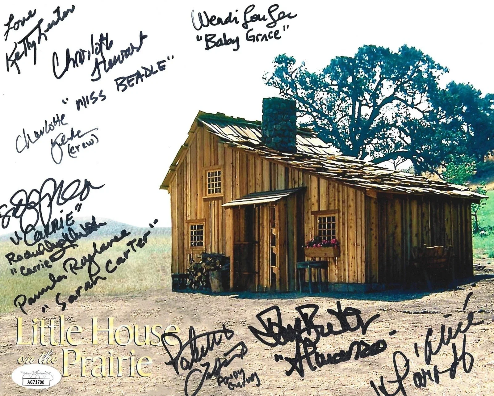 LITTLE HOUSE ON THE PRAIRIE TV SHOW CAST — LITTLE HOUSE ONTHE PRAIRIE TV CAST 8.5X11 SIGNED PHOTO AUTOGRAPH ALL SIGNATURES