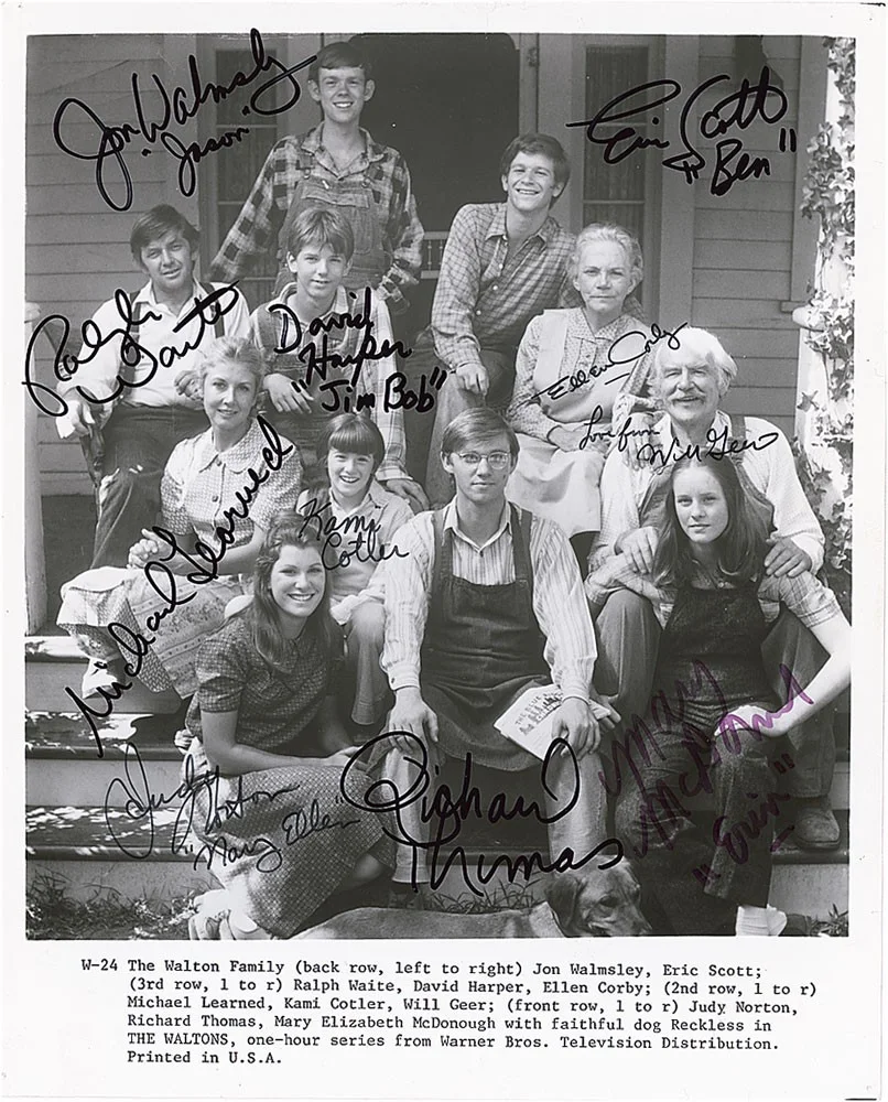 THE OFFICE CAST — THE WALTONS TV SHOW CAST 8.5X11 SIGNED PHOTO AUTOGRAPH ALL SIGNATURES REPRINT