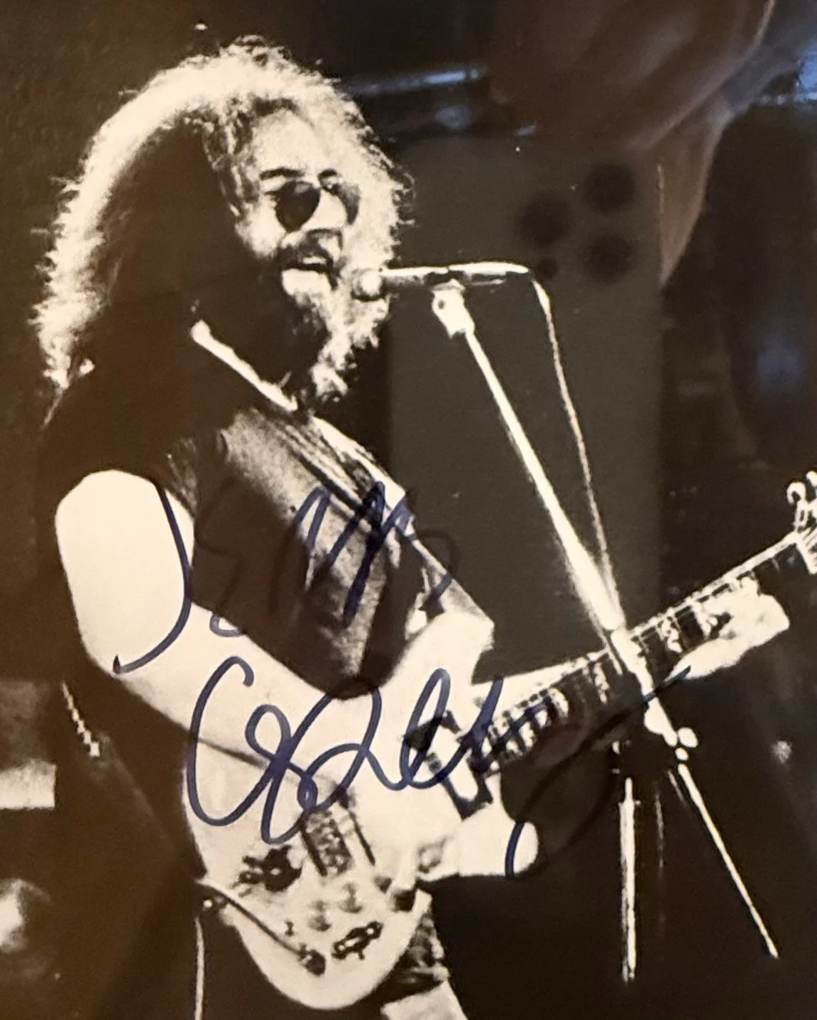 Jerry Garcia Signed Framed Concert Photograph COA, изображение 2
