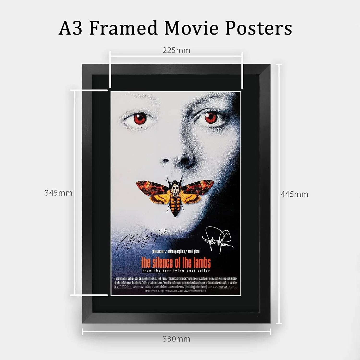 Anthony Hopkins — Unique 16" x 12" Movie Memorabilia: Silence of the Lambs Framed Signed Print, изображение 4