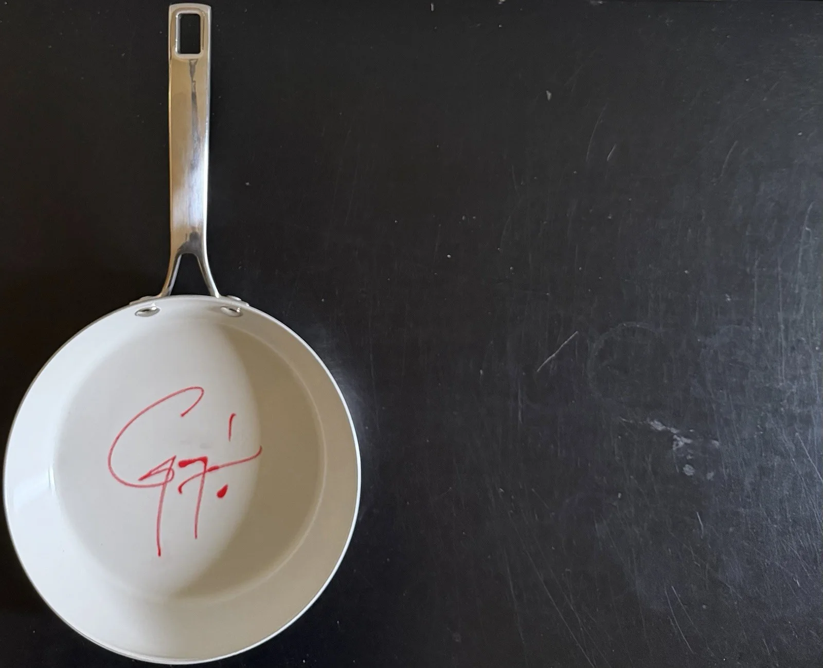 GUY FIERI SIGNED CHEF’S FRYING PAN ‘FLAVORTOWN’ EXACT PROOF, image 3