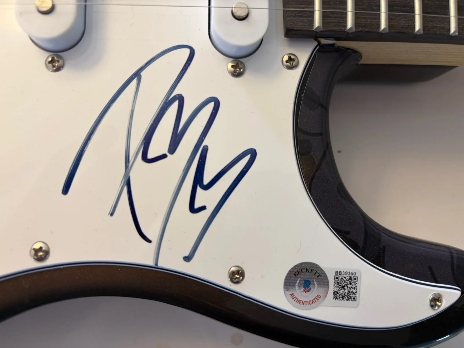 Post Malone Autographed Electric Guitar BAS Beckett Certified Signed, image 2