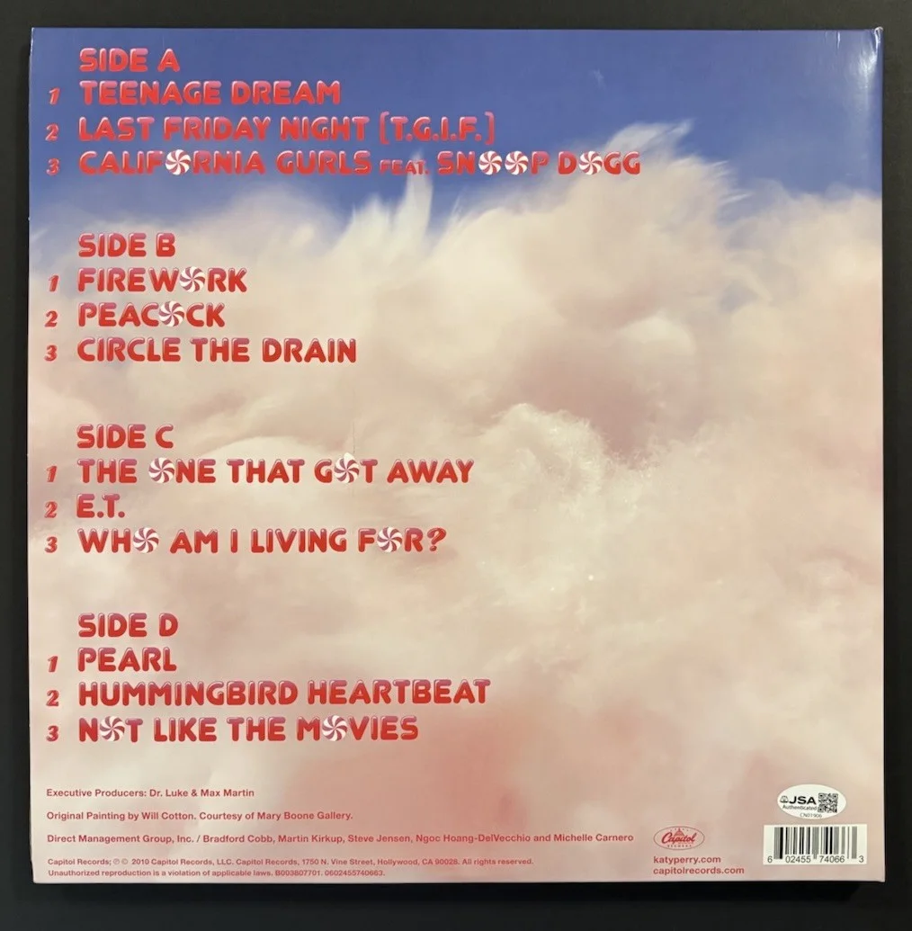 KATY PERRY SIGNED TEENAGE DREAM VINYL LP JSA COA #CN01906, изображение 2