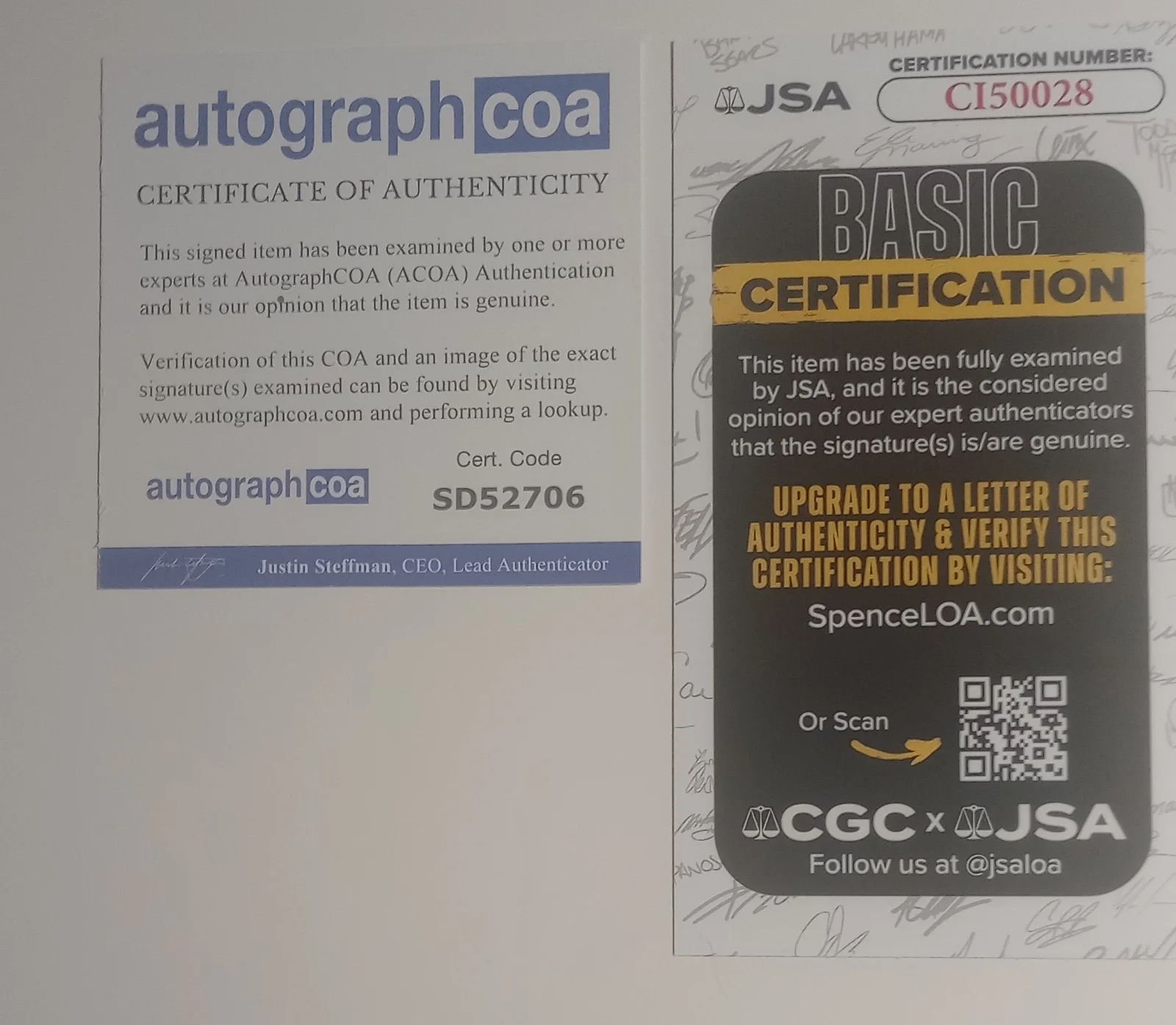 Morey Amsterdam Signed 3x5 Index Card (ACOA & JSA), image 3