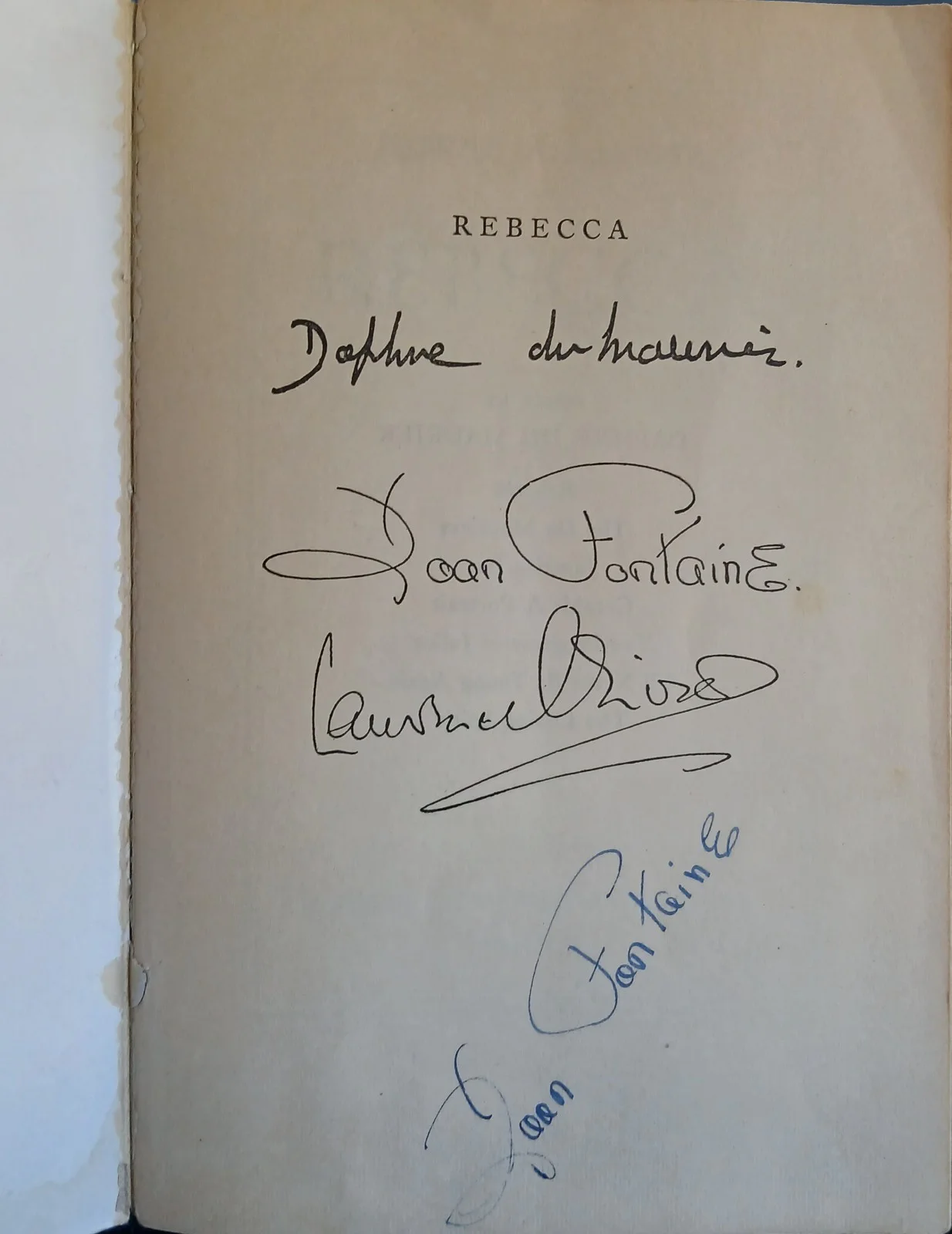 Joan Fontaine — Rebecca, Movie Tie-In, Original Autograph of Joan Fontaine, 1940, Trade PB, RARE, изображение 5