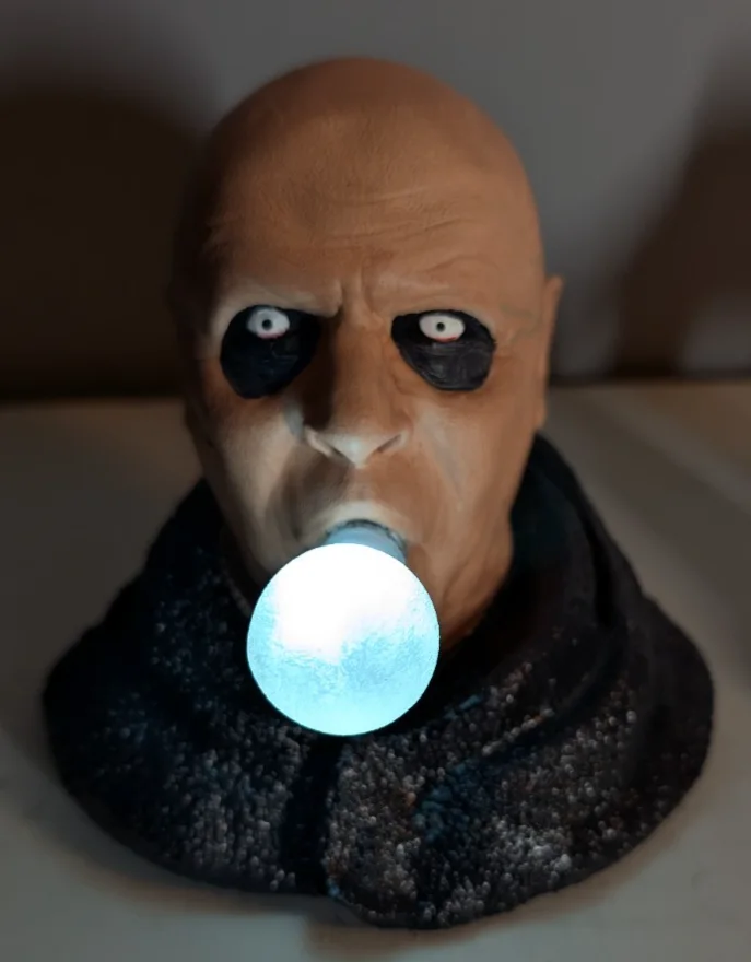 Addams Family Uncle Fester Lighted Ceramic Figure Bulb Glows & Thing, изображение 3
