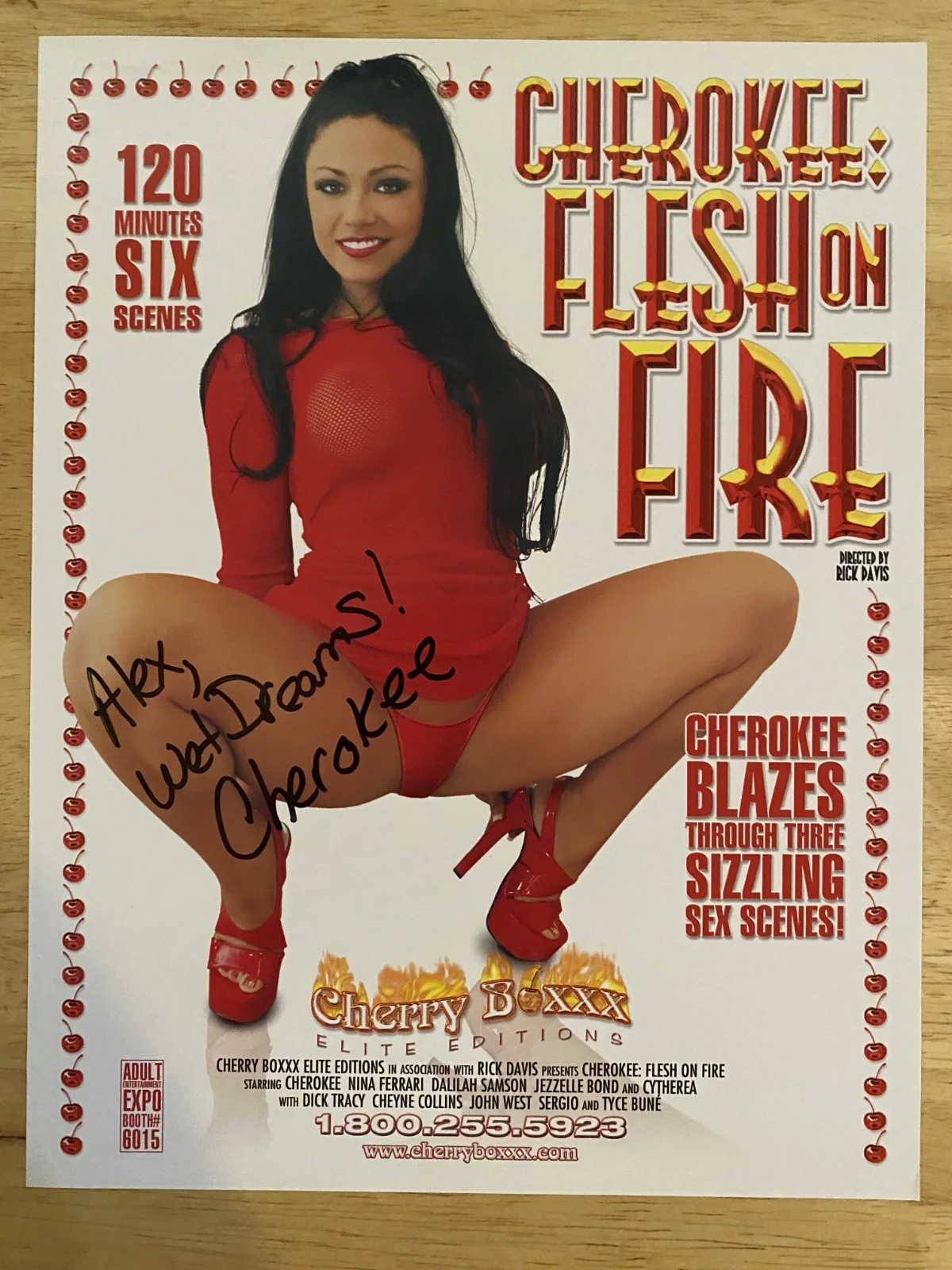 CHEROKEE — CHEROKEE SEXY SIGNED PERSONALIZED 8.5 X 11 PROMO SHEET ADULT FILM STAR