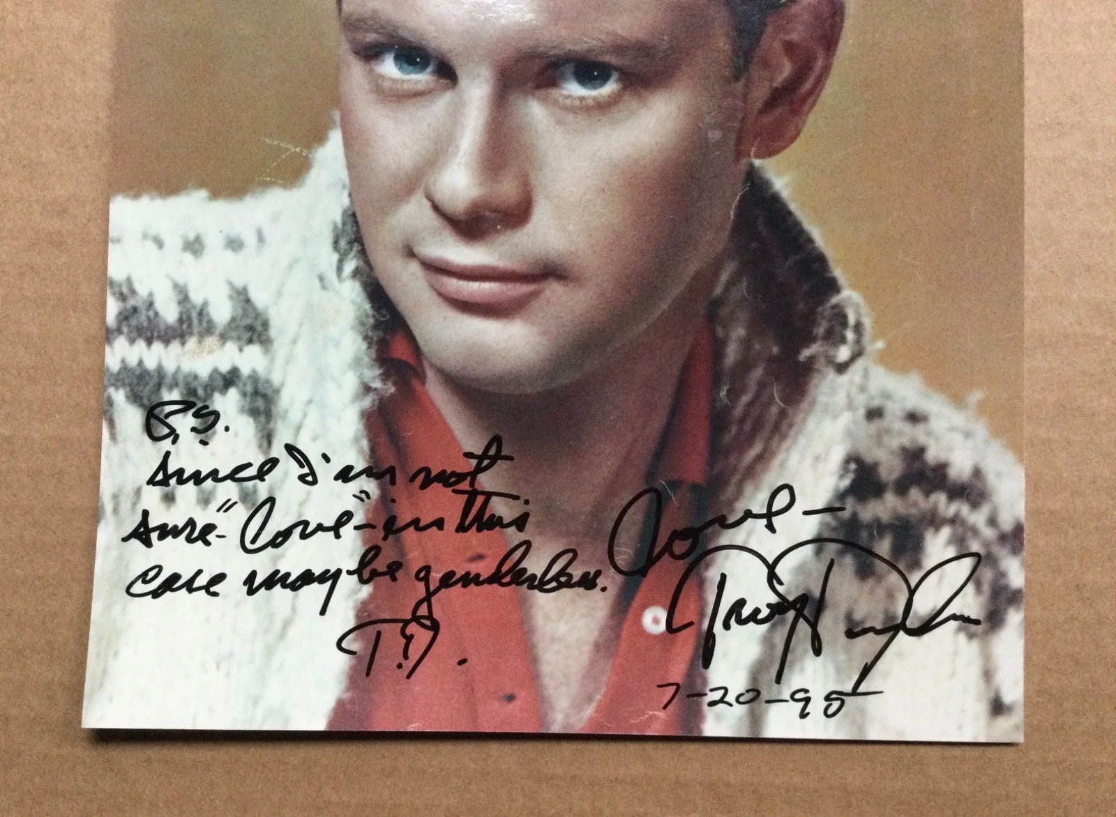Troy Donahue — Troy Donahue (1936-2001) Signed Autographed glossy 8x10 glossy portrait., image 3