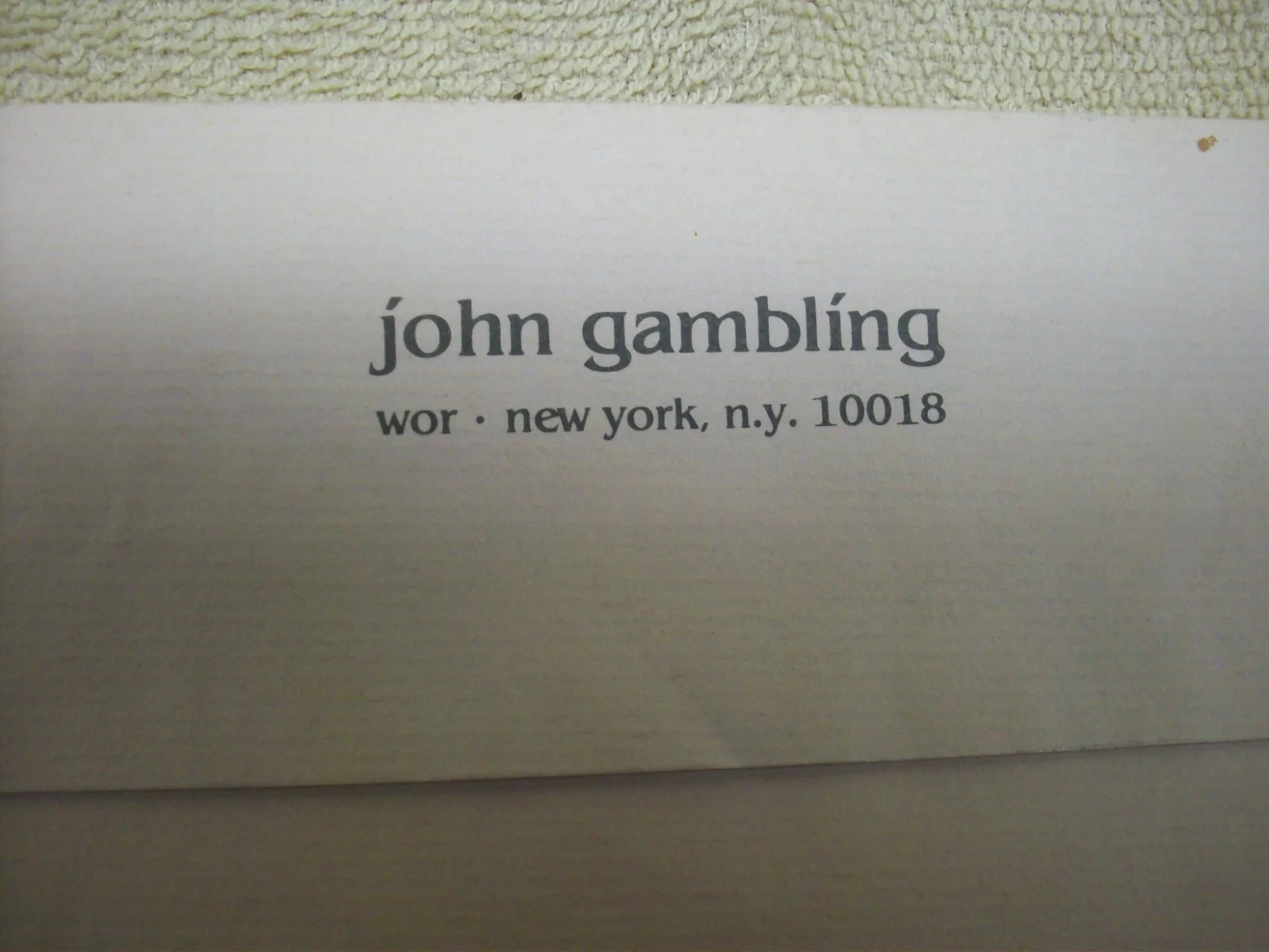 Vintage John Gambling Signed Letter WOR Radio Host 1984, изображение 4