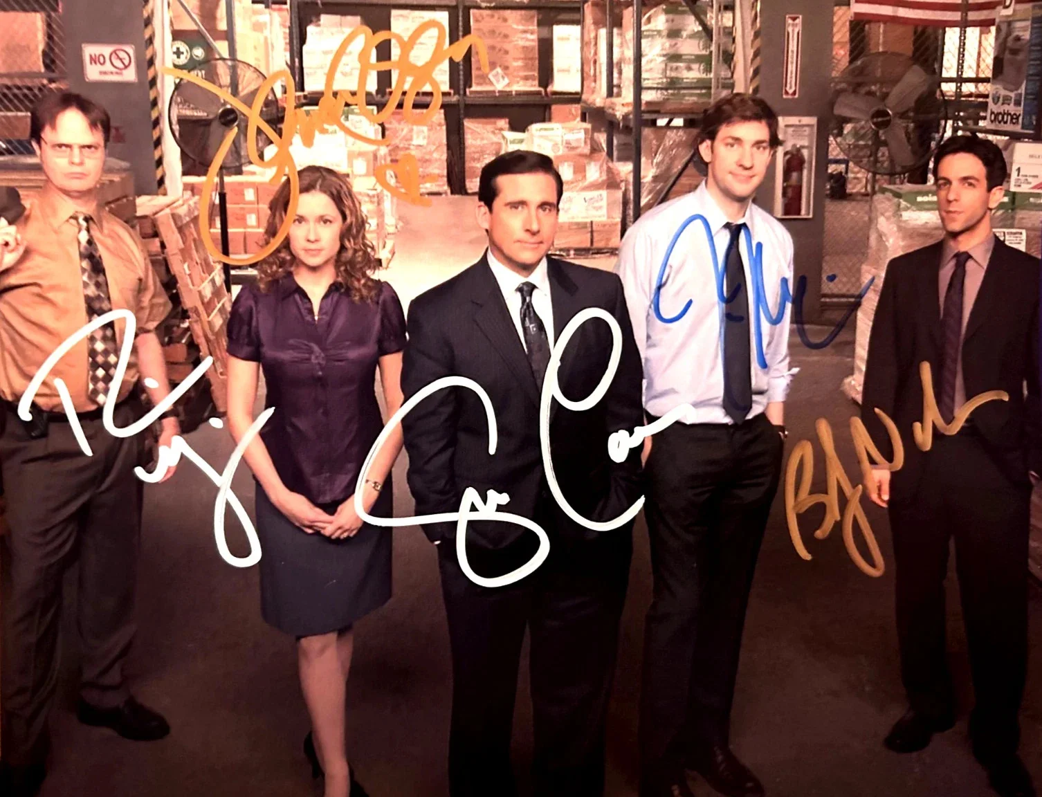 THE OFFICE CAST — THE OFFICE TV SHOW CAST 8.5X11 SIGNED PHOTO AUTOGRAPH ALL SIGNATURES REPRINT
