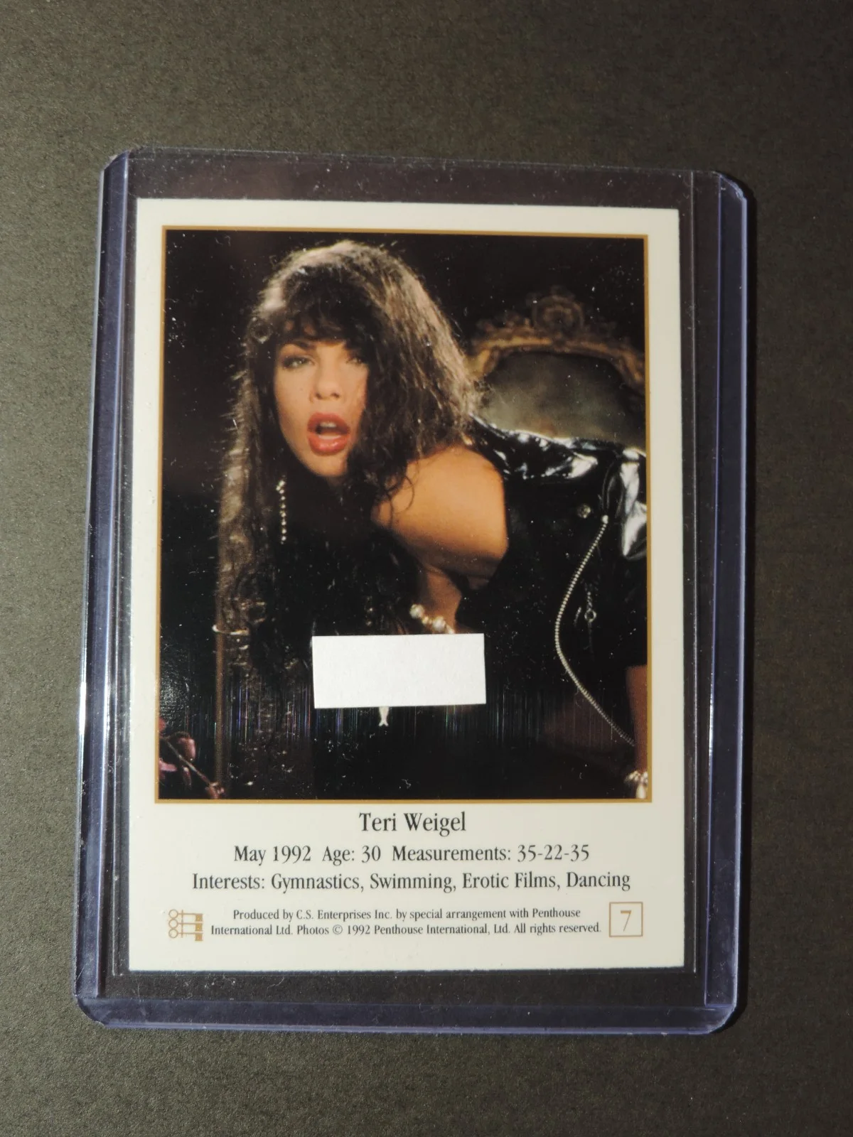 Teri Weigel — Teri Weigel Hand Signed Penthouse autographed Card No 7 MINT, image 3