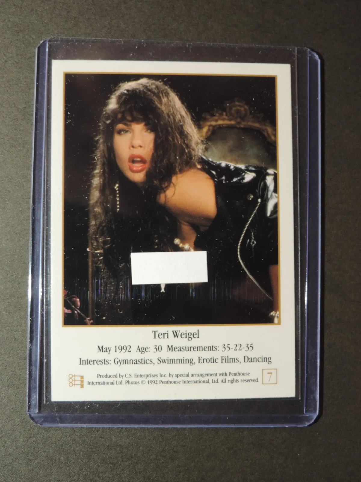 Teri Weigel — Teri Weigel Hand Signed Penthouse autographed Card No 7 MINT, image 4