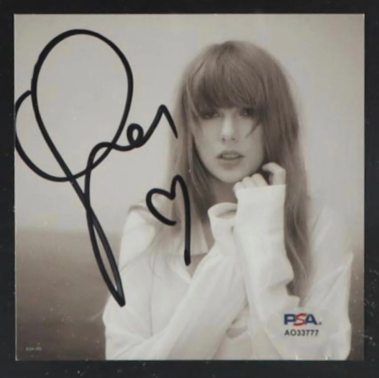 taylor swift signed custom framed "the tortured poets department" CD insert PSA, image 2