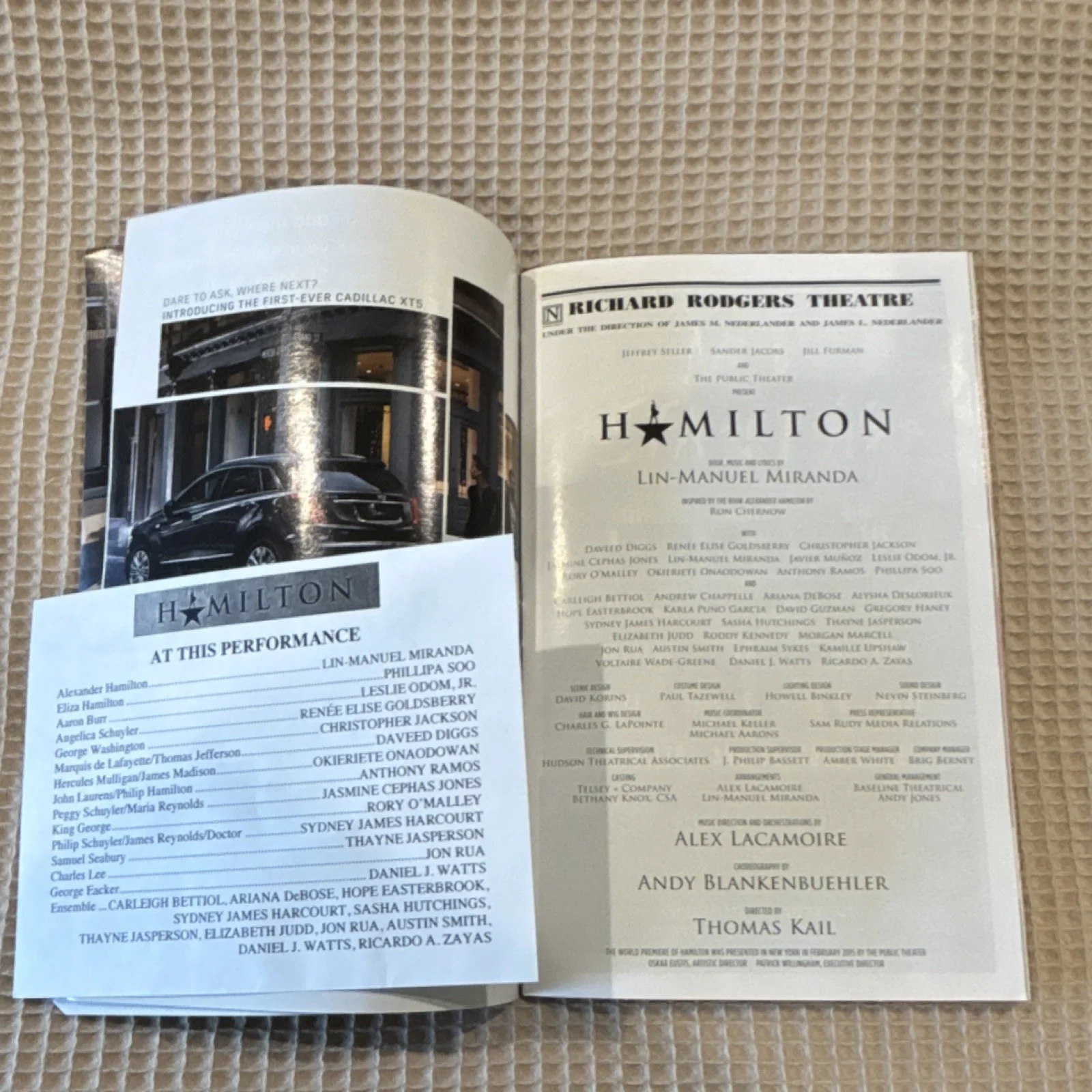 Hamilton Original Signed Playbill Richard Rodgers Theatre Autographed, изображение 3