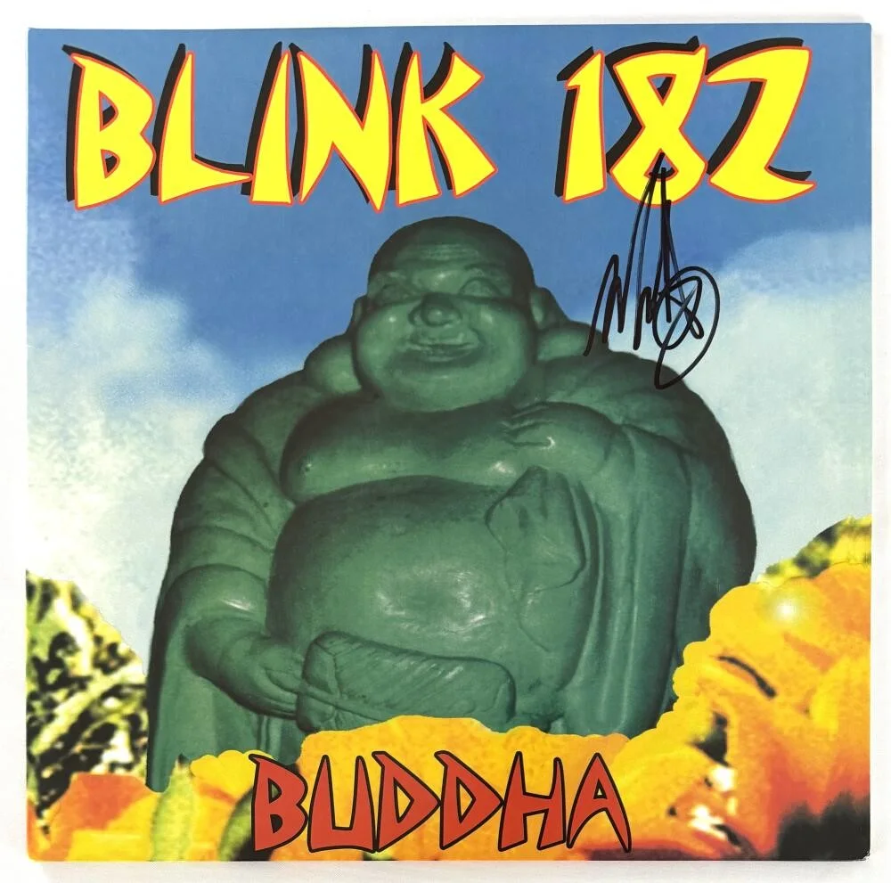 Mark Hoppus — Mark Hoppus Blink-182 Signed Autograph Buddha Album Vinyl Record LP w/ JSA COA