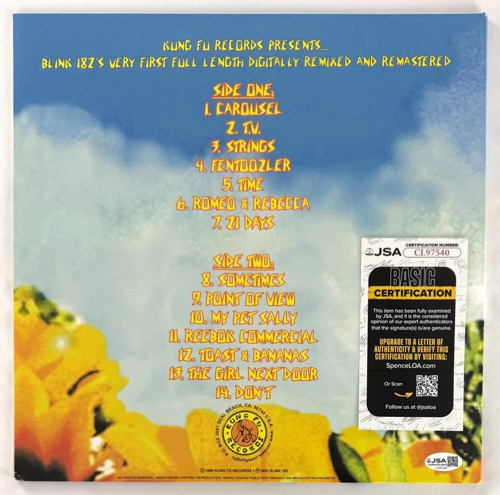 Mark Hoppus — Mark Hoppus Blink-182 Signed Autograph Buddha Album Vinyl Record LP w/ JSA COA, изображение 2