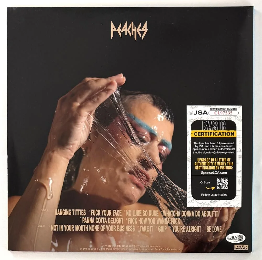 Peaches — Peaches Signed Autograph No Lube So Rude Album Vinyl Record LP w/ JSA COA, изображение 2