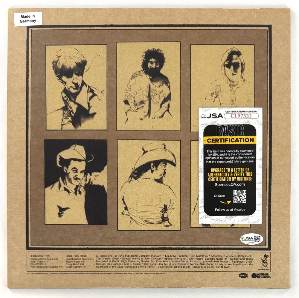 Mickey Hart — Mickey Hart Grateful Dead Signed Autograph Workingman's Album Record w/ JSA COA, image 2