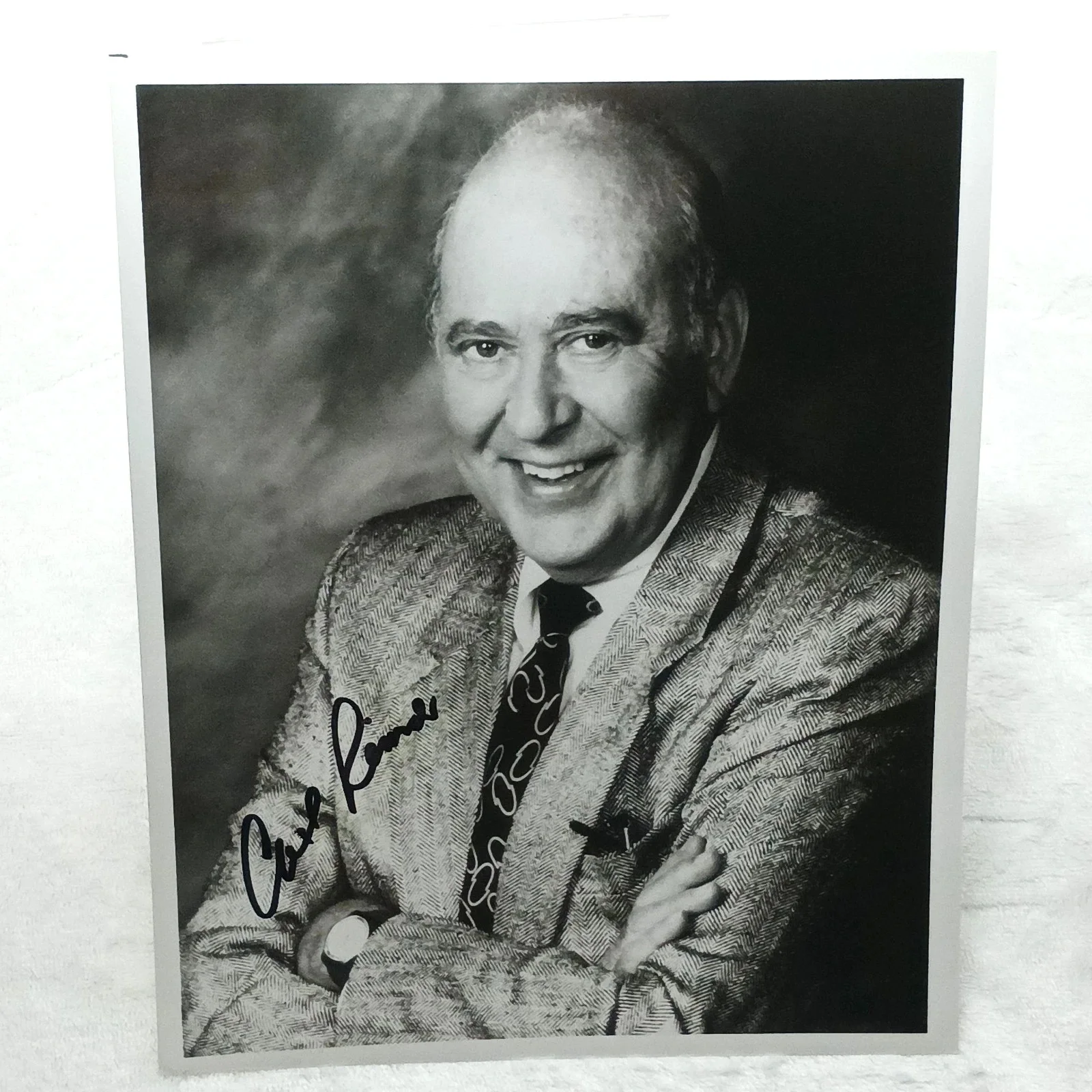 Carl Reiner — Carl Reiner Autograph 8 x 10 Black White Photo Actor Autographed
