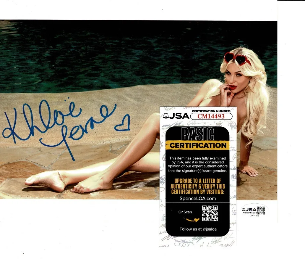 KHLOE TERAE — KHLOE TERAE SIGNED 8X10 PHOTO #5 "2014 PLAYBOY INTERNATIONAL P.M.O.Y." JSA COA
