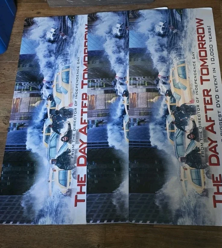 8 X Day After Tomorrow EX Store Hanging Cardboard Displays | 2004 Mixed Sizes, image 2