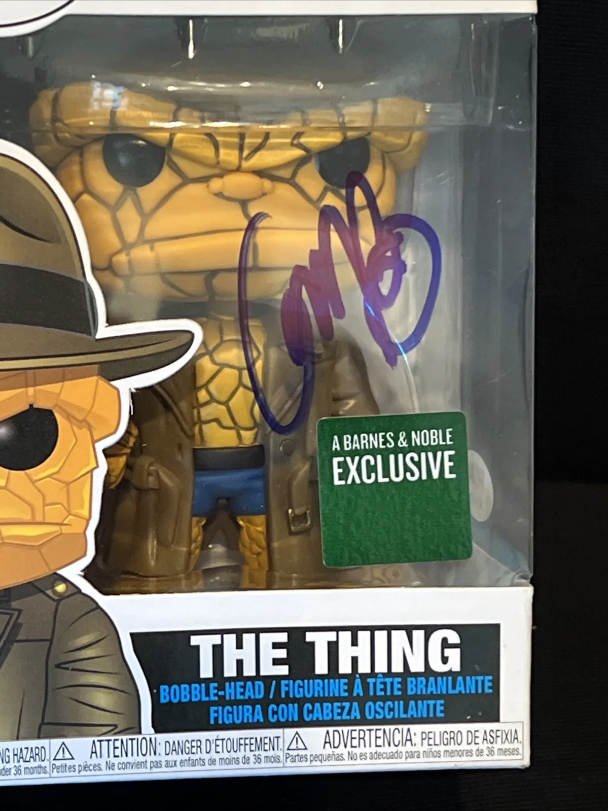 Ebon Moss Bachrach — Ebon Moss Bachrach Signed Autograph Fantastic Four Funko Exclusive PSA/DNA, изображение 3