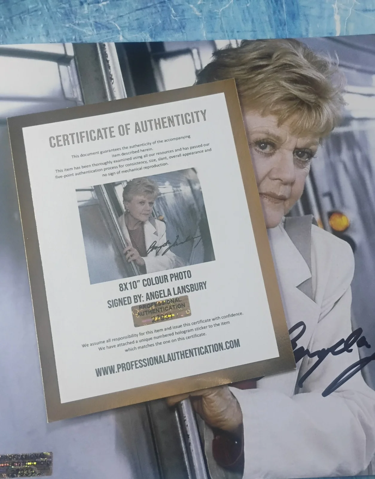 Angela Lansbury Hand Signed Autograph 8x10 Photo COA Murder She Wrote NO TARIFFS, image 4