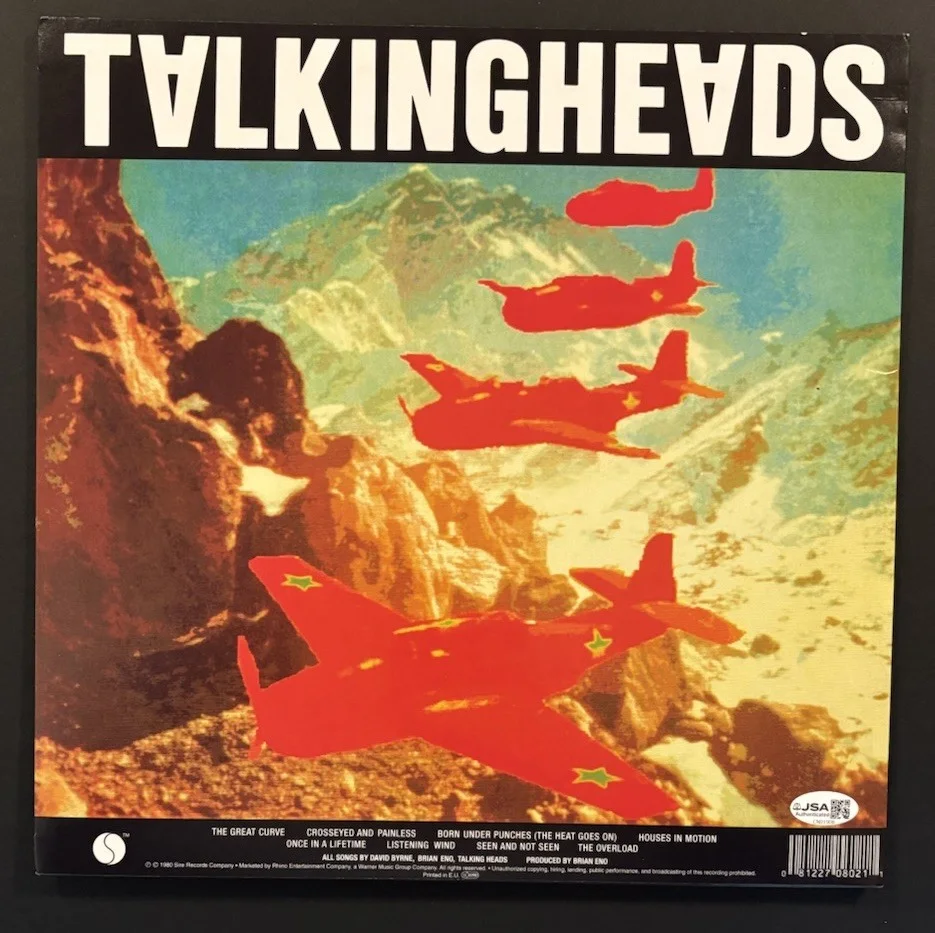 DAVID BYRNE SIGNED TALKING HEADS REMAIN IN LIGHT VINYL LP JSA COA #CN01908, изображение 2