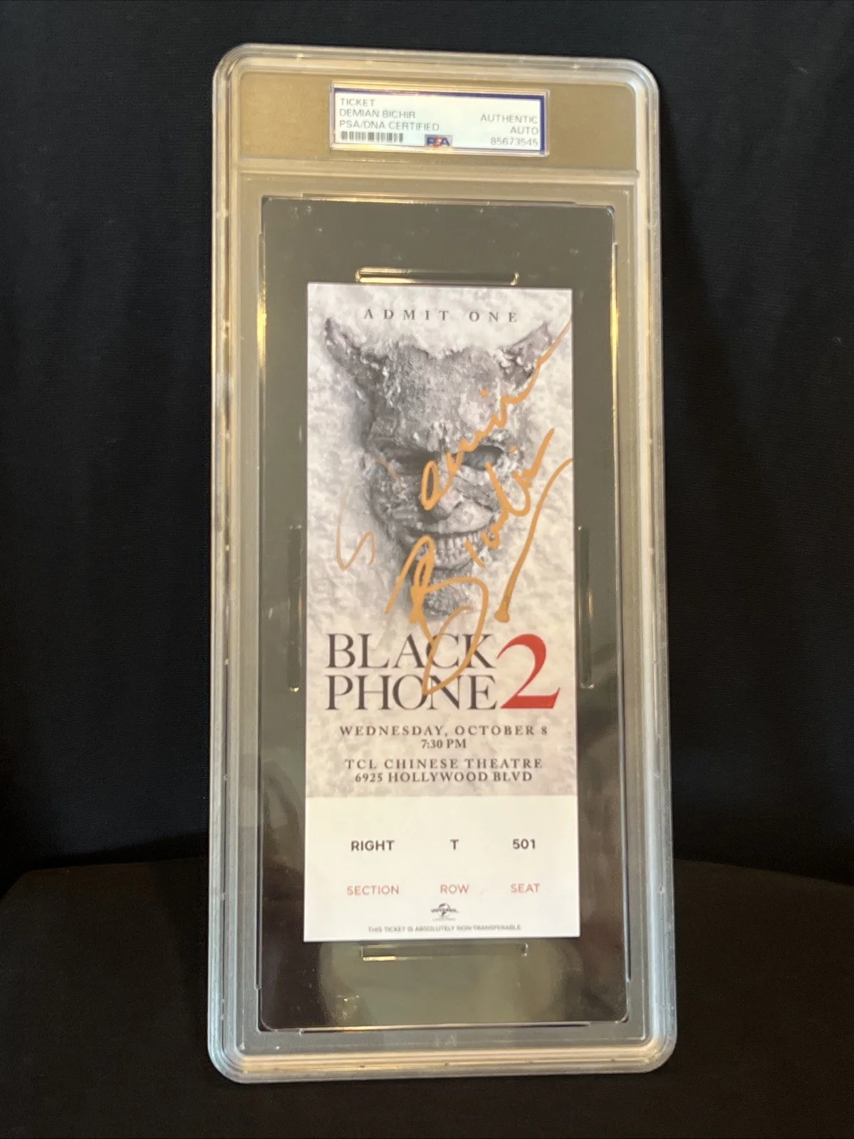 Demian Bichir — Demian Bichir signed autograph Black Phone 2 Premier Ticket Slabbed PSA/DNA