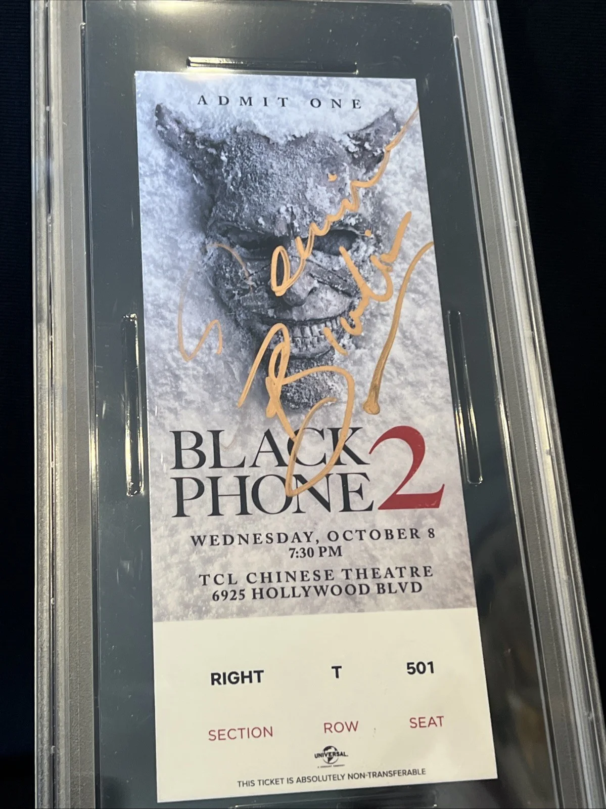 Demian Bichir — Demian Bichir signed autograph Black Phone 2 Premier Ticket Slabbed PSA/DNA, изображение 2