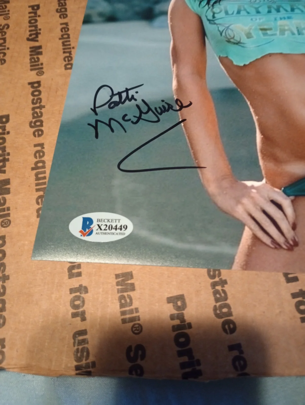 PATTI MCGUIRE Signed Autograph 8x10 Photo PLAYBOY 77 PMOY BECKETT BAS 78, изображение 5