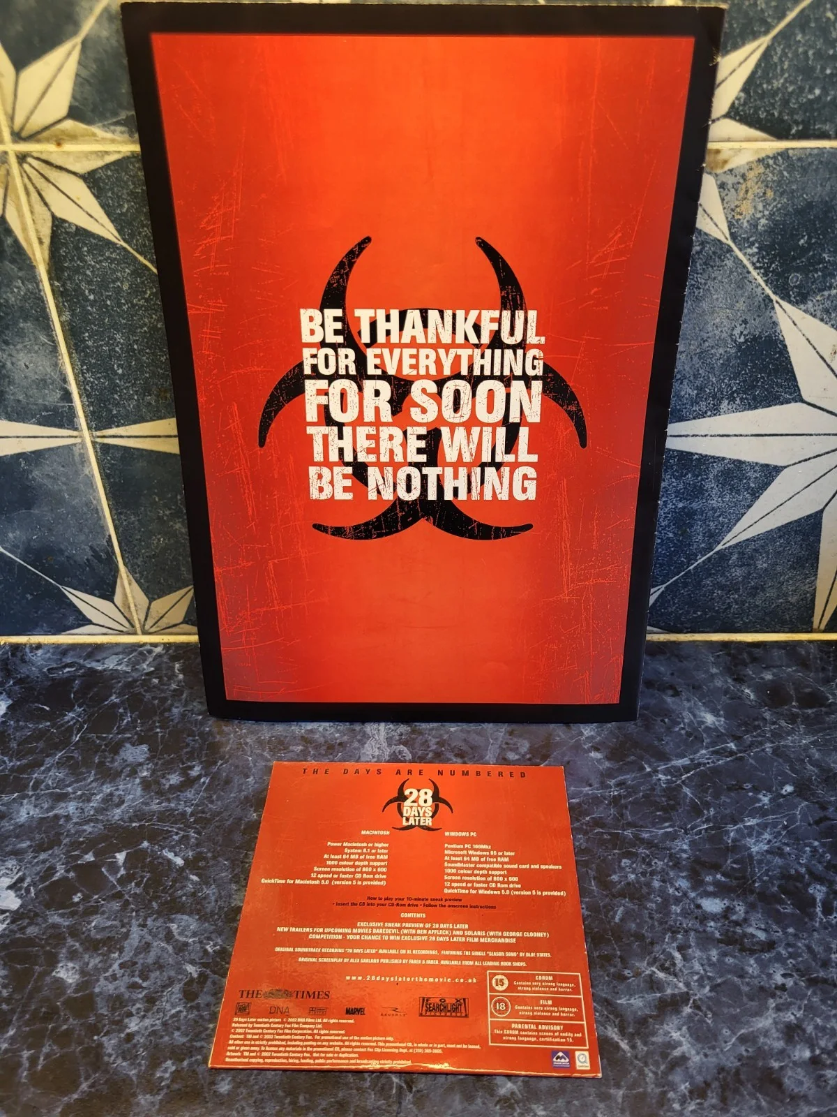 Rare Vintage 28 Days Later Promo Advertising Horror Brochure & CD Rom 2002, image 4