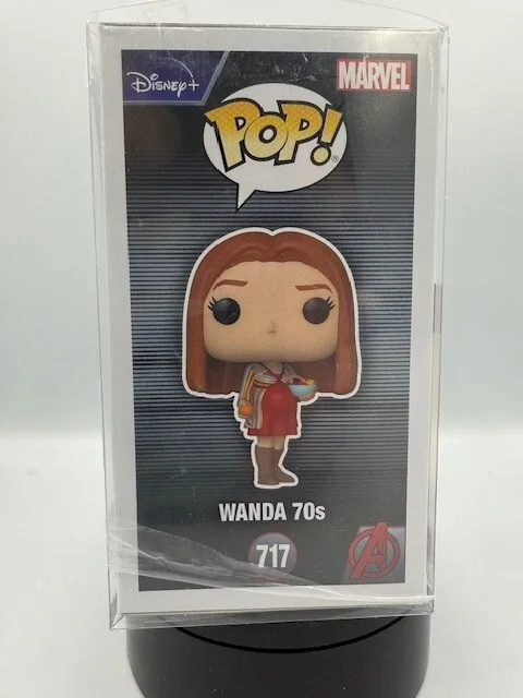 Elizabeth Olsen — Elizabeth Olsen Signed Wanda 70's Wandavision Funko Pop 717 Beckett Witnessed, изображение 5