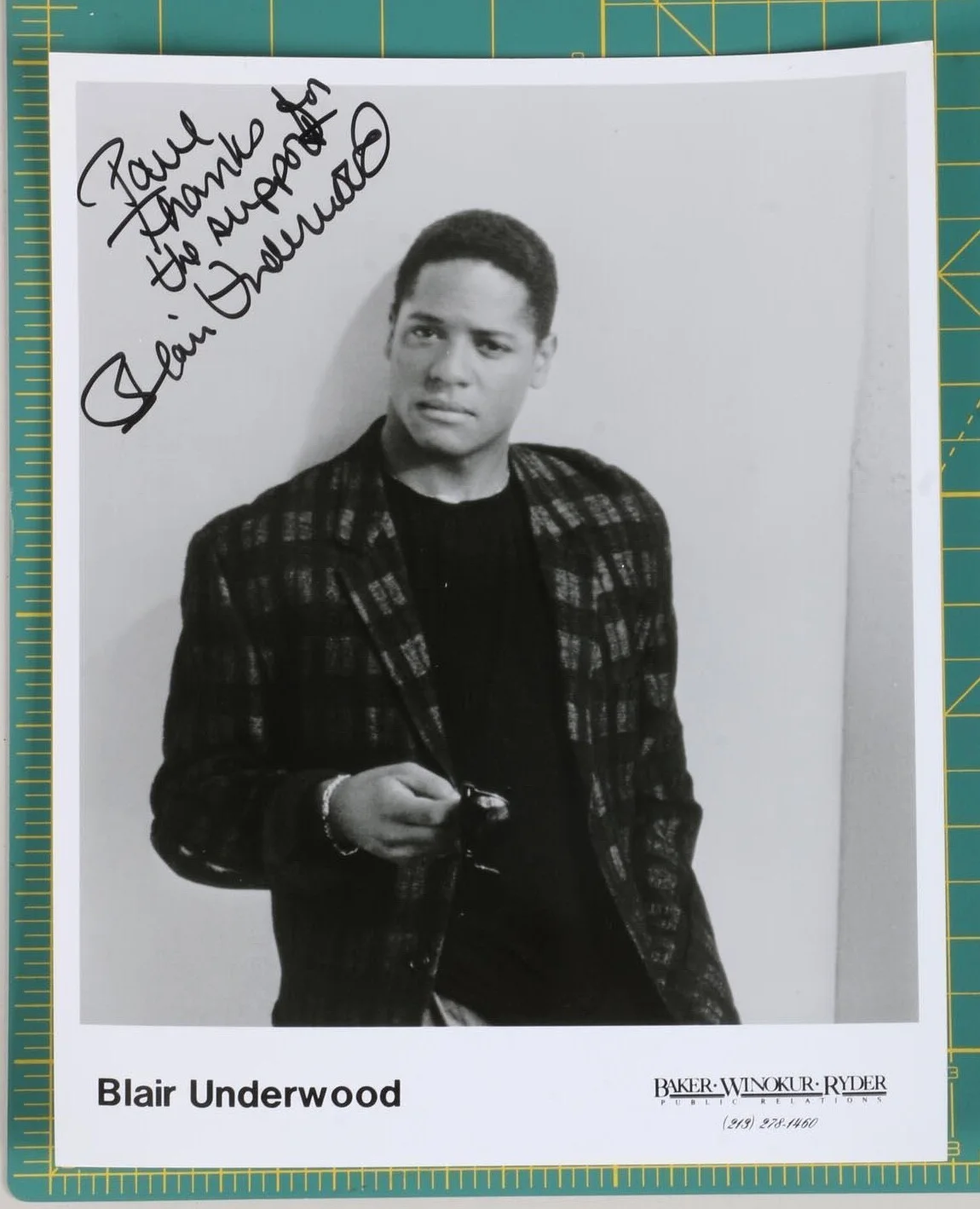 JOSEPH BOTTOMS — BLAIR UNDERWOOD- INSCRIBED AUTOGRAPHED SIGNED PHOTOGRAPH 8X10 AUTHENTIC