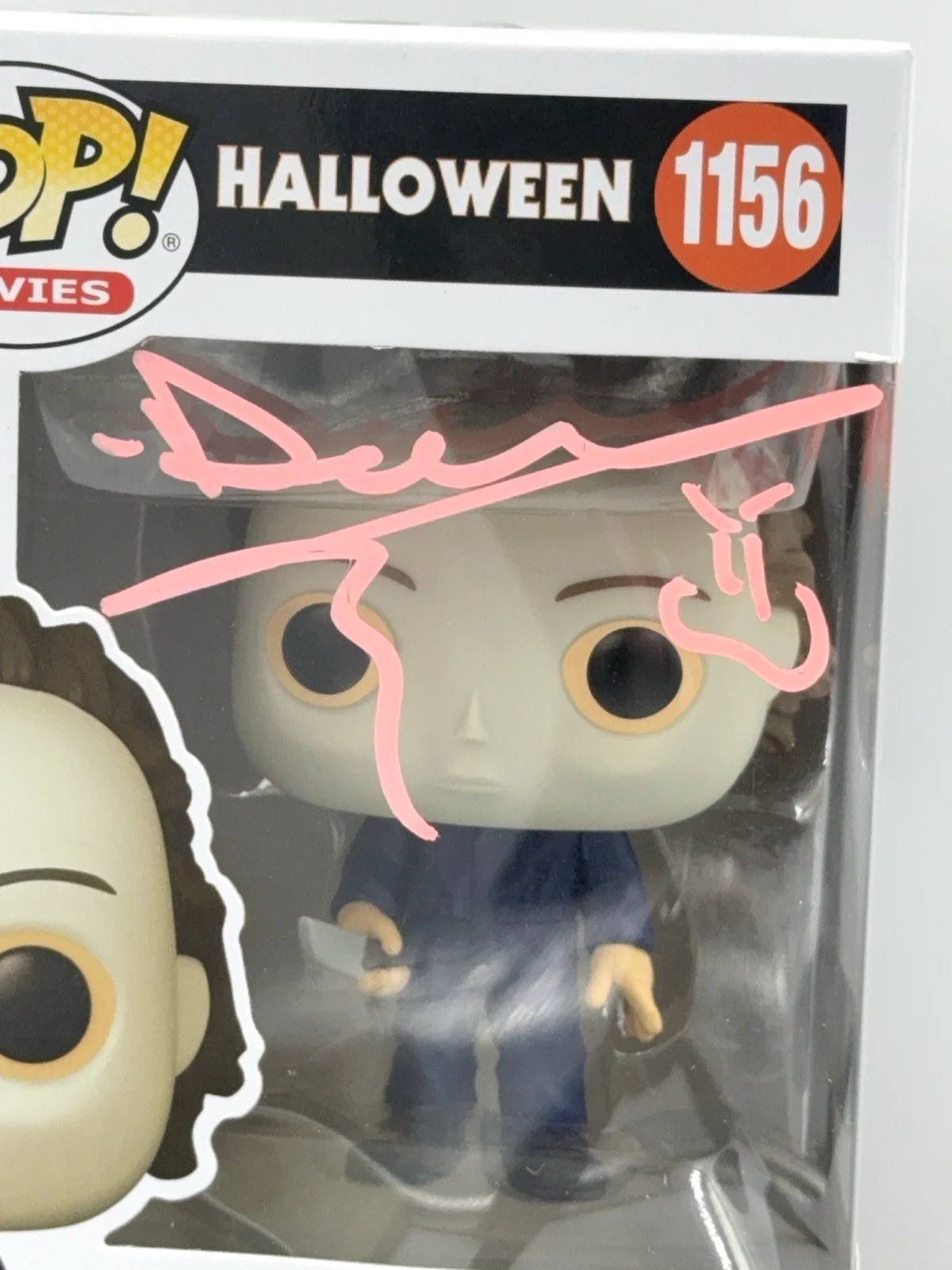Daeg Faerch — Funko Pop Daeg Faerch Autographed COA SWAU Michael Myers #1156 Sketch + inscrib, image 2
