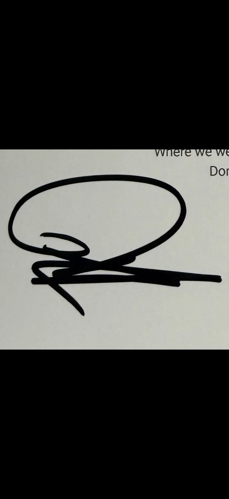 DUSTIN LYNCH SIGNED AUTOGRAPHED “Thinking ‘Bout You” Lyric Sheet *Proof, image 2