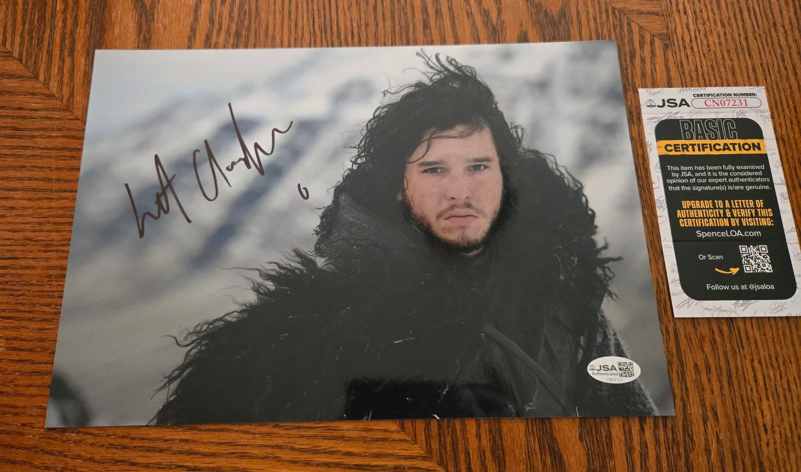 Kit Harrington — Kit Harrington Signed Jon Snow from Game of Thrones 8x12 (JSA COA)