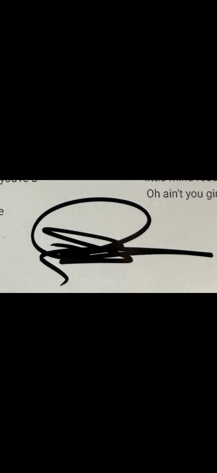 DUSTIN LYNCH Country Music SIGNED AUTOGRAPHED “Mind Reader” Lyric Sheet *Proof, image 2