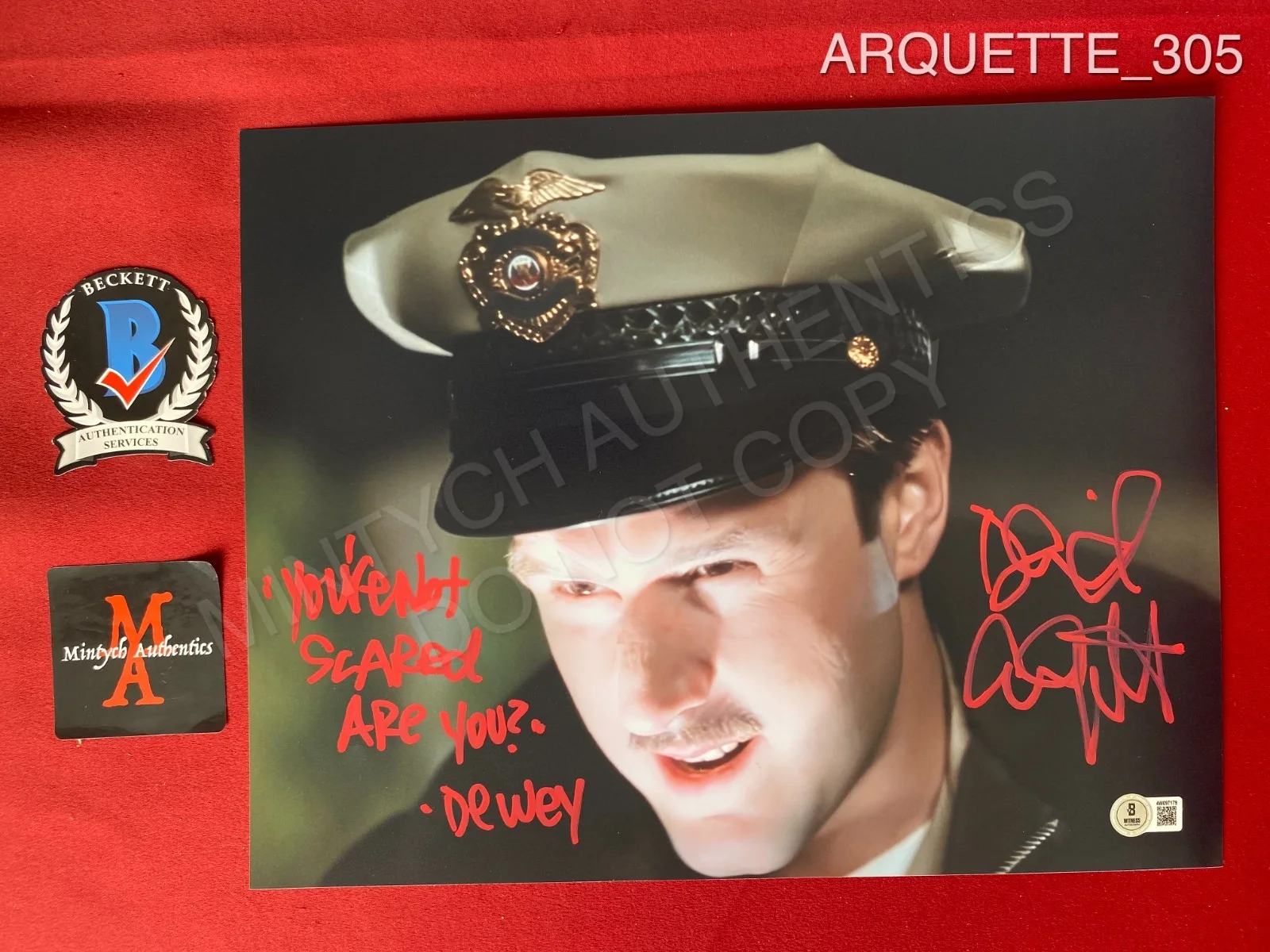 David Arquette — David Arquette autographed signed Scream 11x14 photo Beckett COA Dewey