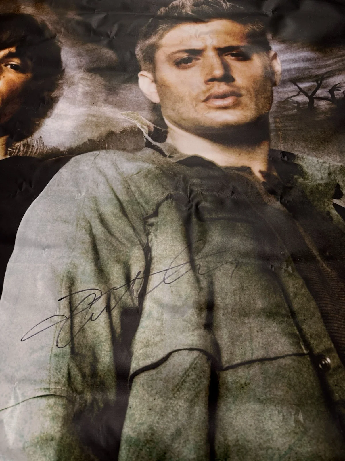 Supernatural Banner Signed by Jensen Ackles And Jared Padalecki, image 3