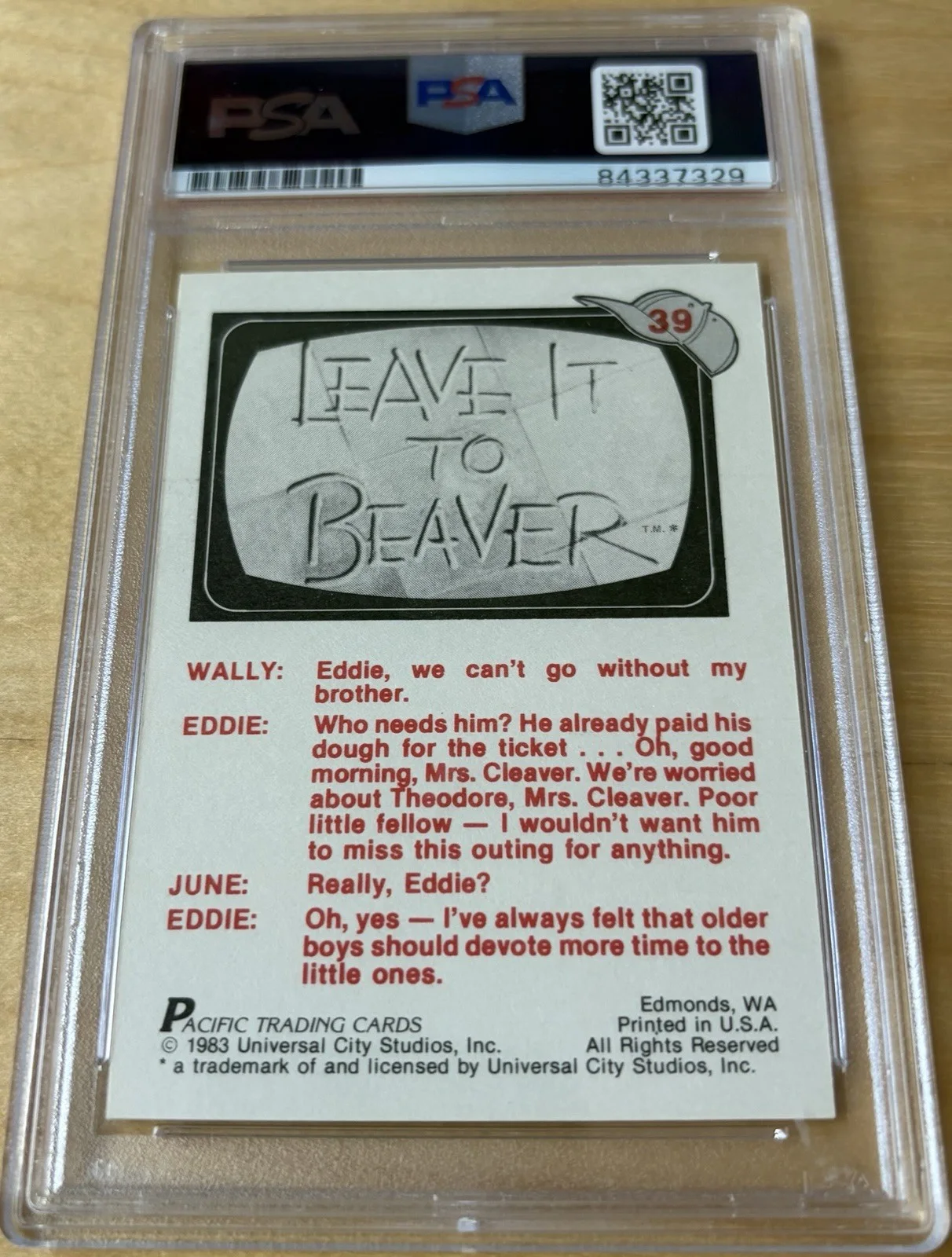 Ken Osmond — Ken Osmond Eddie Haskell Signed Leave It To Beaver Card PSA/DNA Certified, изображение 2