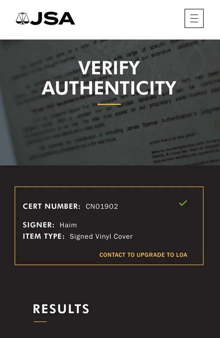 HAIM SIGNED I QUIT VINYL LP JSA COA #CN01902 AUTO DANIELLE, ESTE & ALANA HAIM, image 5