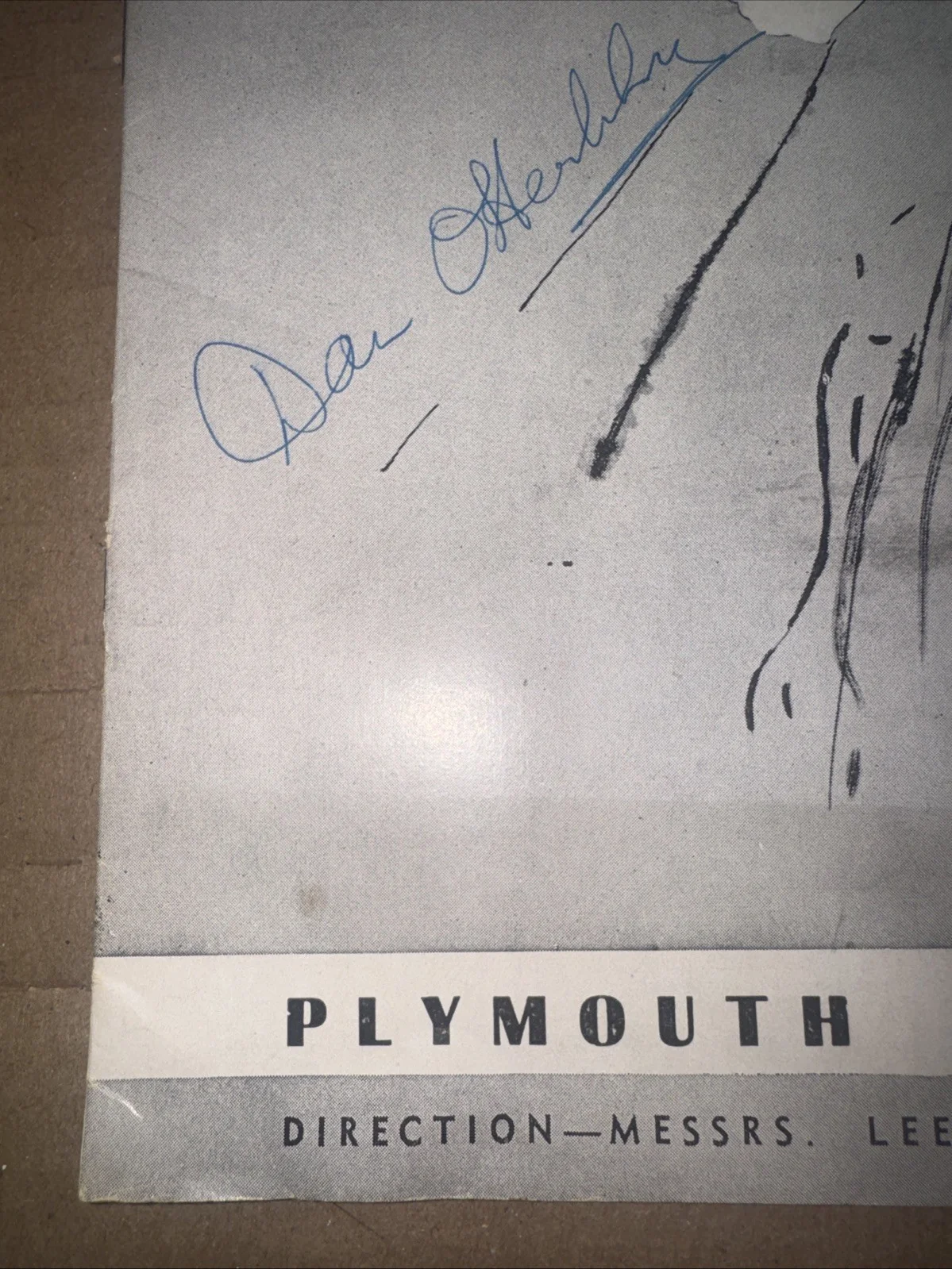 Dan O’Herlihy & Alice Reinhardt Autograph Signed Plymouth Theatre Playbill, изображение 2