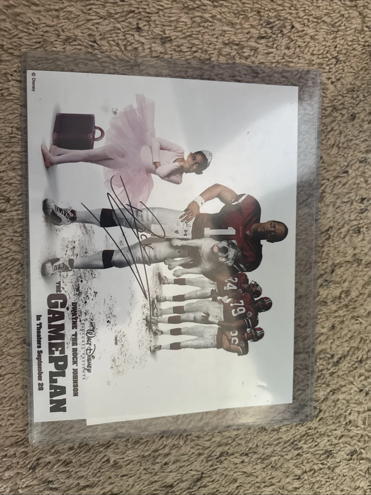 Dwayne The Rock Johnson — Dwayne ‘The Rock’ Johnson Autographed Poster “The GamePlan” 8x10 ORIGINAL W/ COA