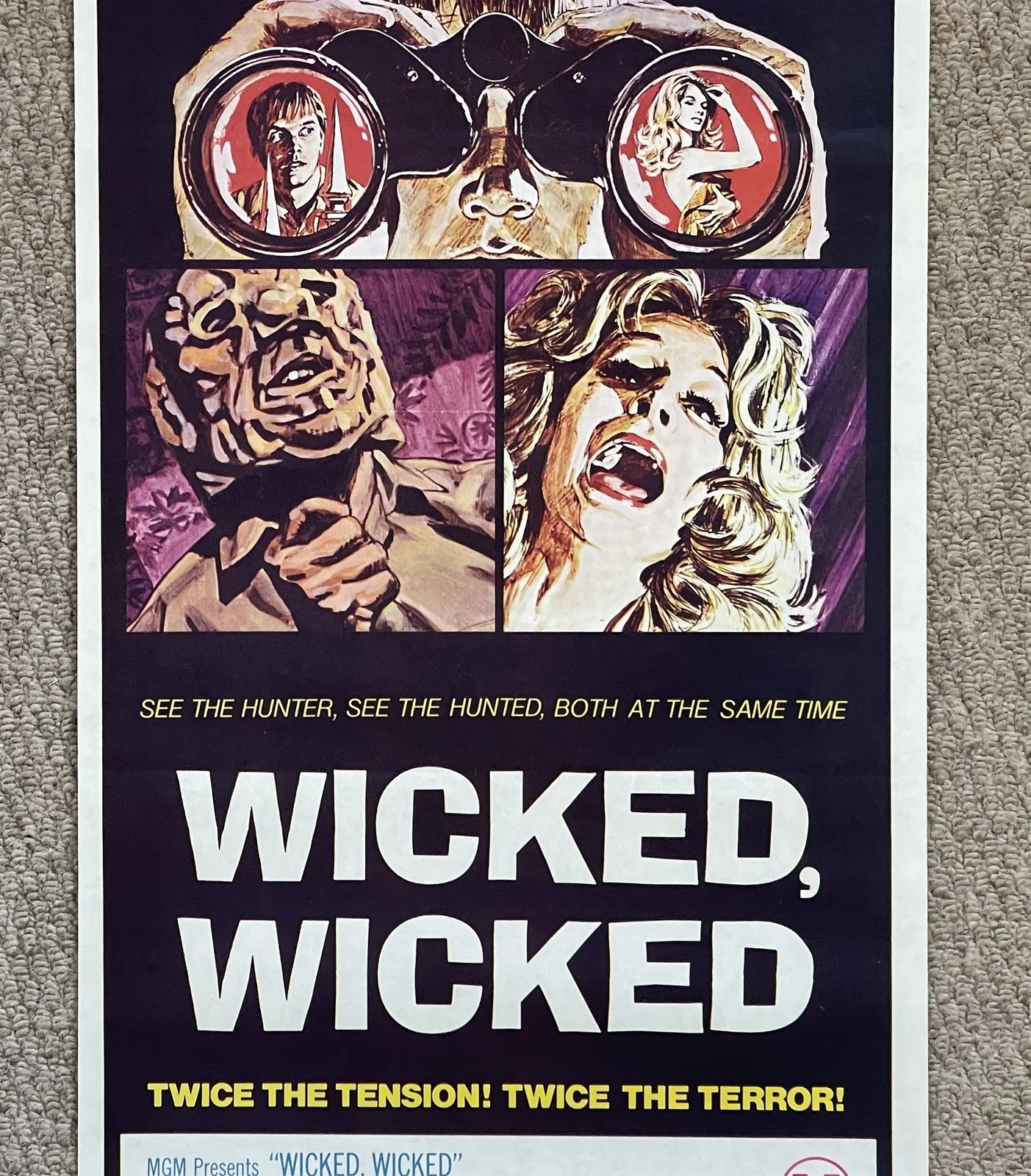 Vintage WICKED WICKED 1973 Australian Daybill Cinema Movie Poster 34x76cm, изображение 3