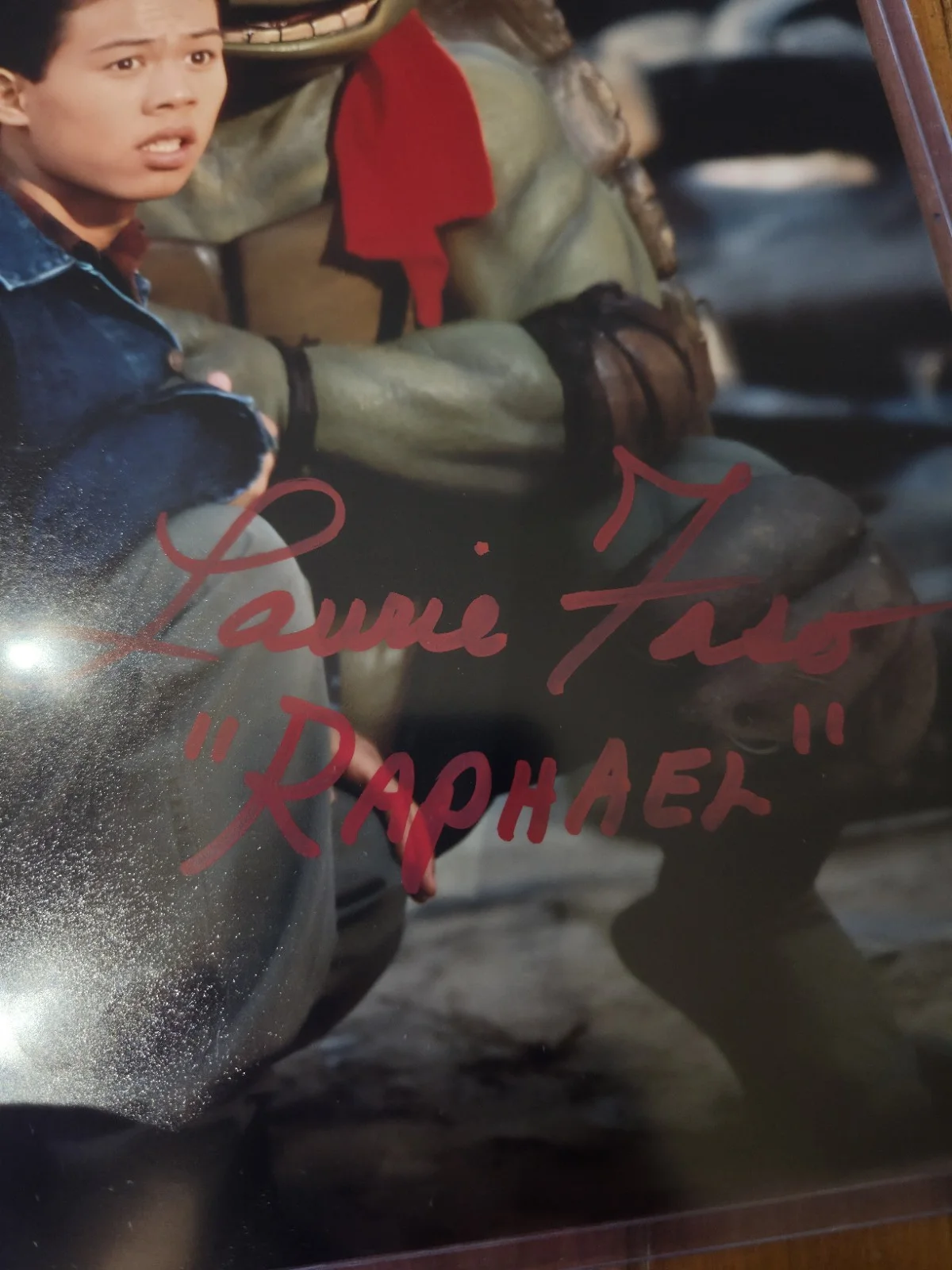 Laurie Faso — Laurie Faso Signed 8x10 Teenage Mutant Ninja Turtles Raphael TMNT Autograph JSA, изображение 2