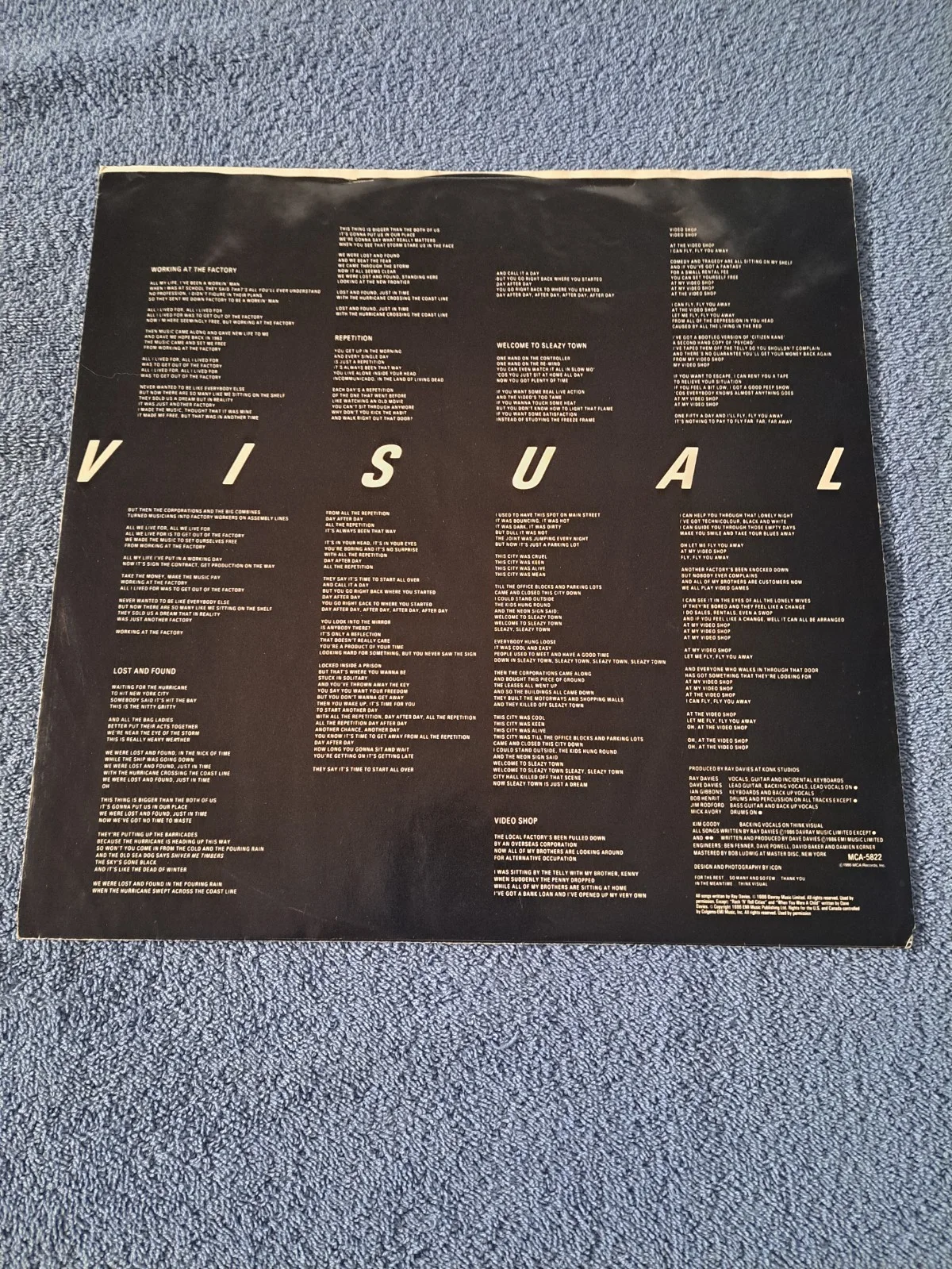 KINKS "THINK VISUAL" VINYL ALBUM SIGNED BY JIM RODFORD VINLY LP JSA COA, изображение 5