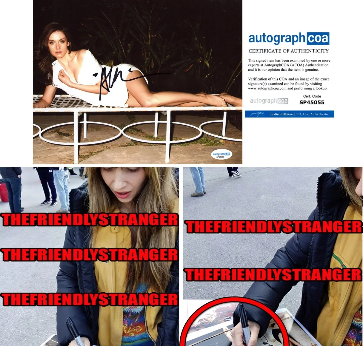 Alison Brie — Alison Brie signed 8x10 Photo EXACT PROOF e SEXY Masters Of The Universe ACOA