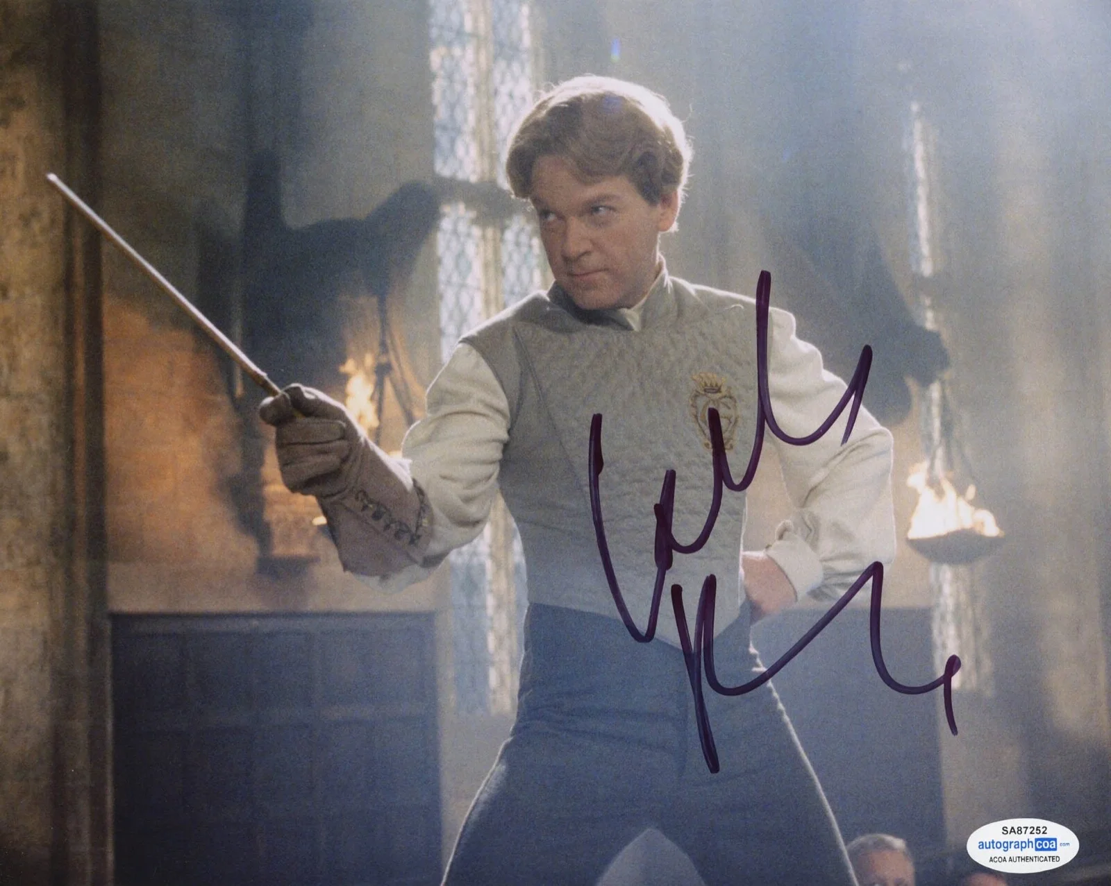KENNETH BRANAGH — Kenneth Branagh signed "HARRY POTTER" 8x10 Photo u PROOF Gilderoy Lockhart ACOA, изображение 3